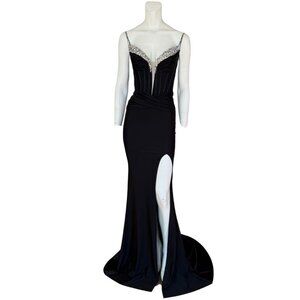 Black Corset Jovani Gown 5020 Size 00 NWT